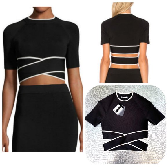 Alexander Wang Crisscross Knit Crop Top - Picture 12 of 12
